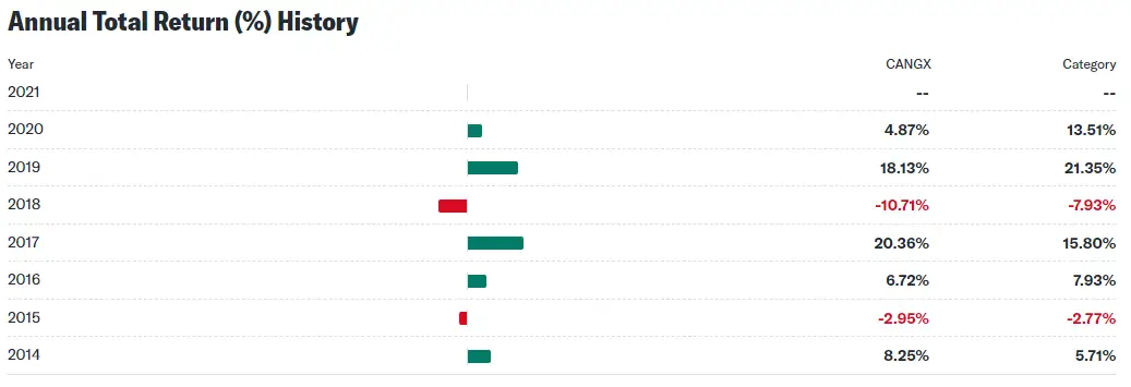 CANSLIM returns graph